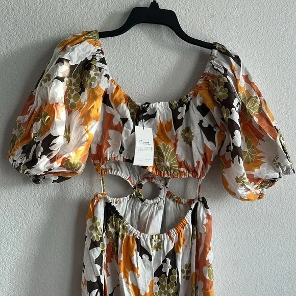 Faithfull the Brand Trinita Maxi Dress in Elvinna Floral Print, NWT, Size M